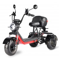 Электроскутер Citycoco White Siberia TRIKE MINI 1500W Черный